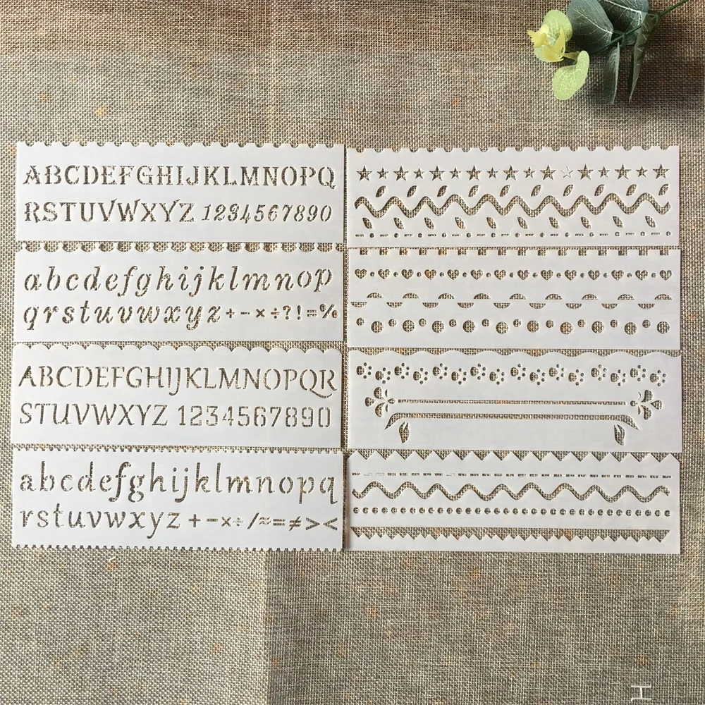 Photography Font - 8 ชิ้น/เซ็ต 18 ซม.ตัวอักษรตัวอักษร DIY Layering
