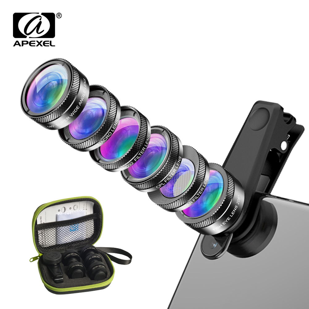 Photography Kit Xiaomi 15T Pro - APEXEL ชุดเลนส์กล้องโทรศัพท์ 6 in 1 แบบยูนิเวอร์แซล