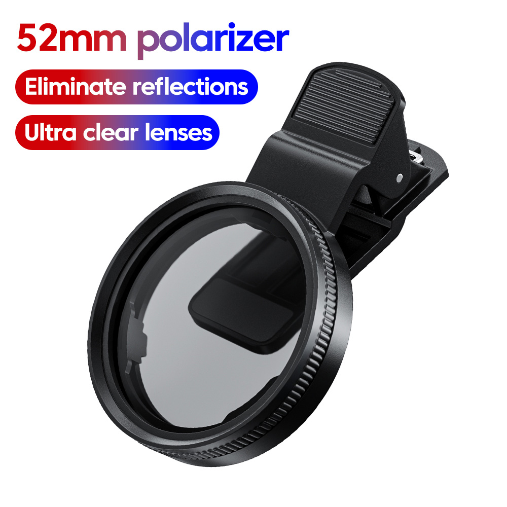 Photography Xiaomi - 52MM Circular Universal Portable Polarizer กล้องเลนส์คลิป