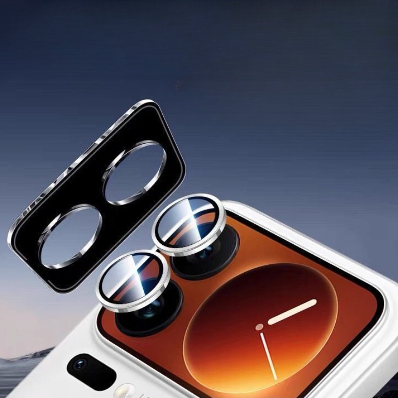 Photography Xiaomi - สำหรับเสี่ยวมี่ 17 โปรแม็กซ์แหวนโลหะกระจกกันรอยกล้องสำหรับเสี่ยวมี่ 17 17 โปรอลูมิเนียมอัลลอยด์กระจกนิรภัยตำแหน่งเลนส์ฟิล์ม