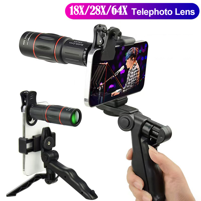 Photography Kit Xiaomi 15T Pro - เลนส์กล้องโทรทรรศน์ 64X สำหรับโทรศัพท์มือถือ เลนส์ถ่ายภาพมาโครสำหรับโทรศัพท์มือถือ เลนส์โทรศัพท์มือถือสำหรับ iPhone