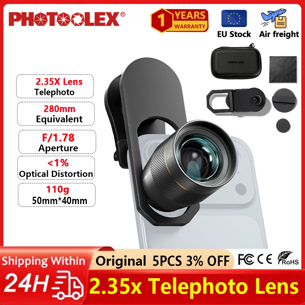 Photography Kit Xiaomi 15T Pro - PHOTOOLEX 2X เลนส์แปลงกล้องโทรศัพท์แบบขยาย 2 เท่า เลนส์มาโคร