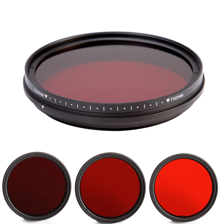 Photography X Ray - ฟิลเตอร์อินฟราเรดปรับได้ 590nm 680nm 720nm 750nm ฟิลเตอร์เลนส์สำหรับถ่ายภาพอินฟราเรด