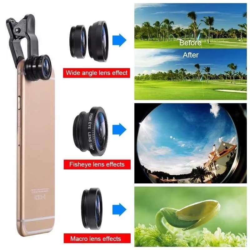 เลนส์มือถือ 3-in-1 แบบฟิชอาย 0 - Photography Xiaomi บทวิจารณ์และราคา