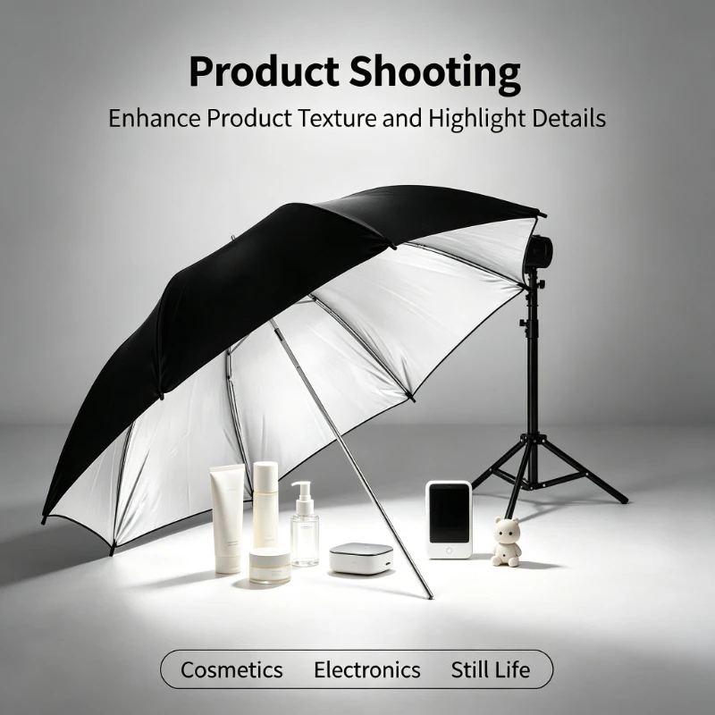 ร่มสะท้อนแสงสีดำทนทานขนาด 33 น - Photography Umbrella Light บทวิจารณ์และราคา