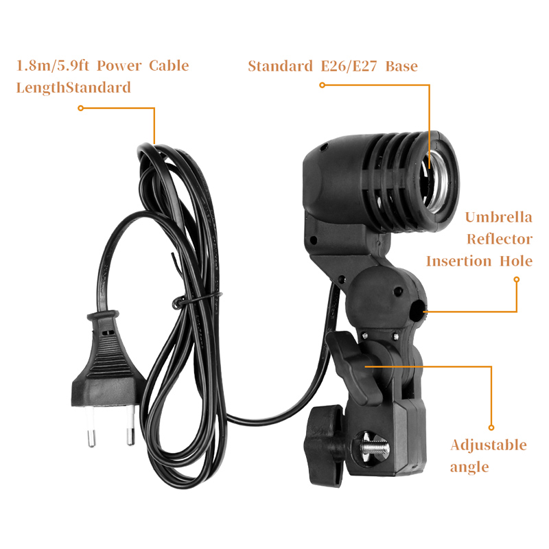 1.8M สายเคเบิลหลอดไฟขาตั้ง E26 - Photography Bulb บทวิจารณ์และราคา