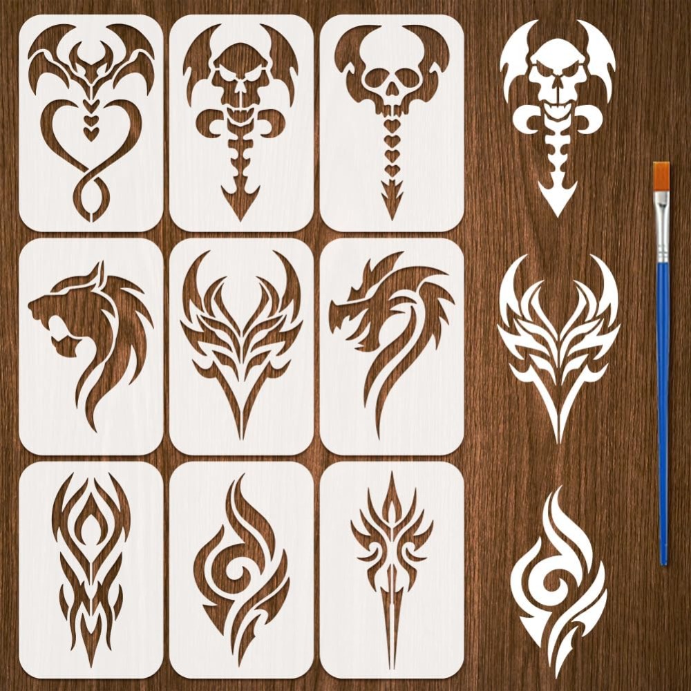 ลายฉลุลายสัก 9 ชิ้น สำหรับวาดภ - Photography Techniques บทวิจารณ์และราคา