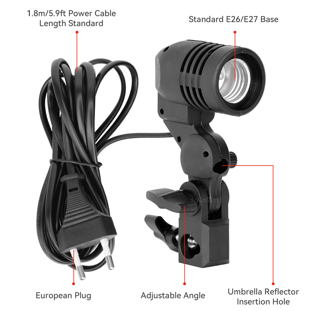 SINGLE HEAD ผู้ถือหลอดไฟ E27 ซ - Photography Bulb บทวิจารณ์และราคา