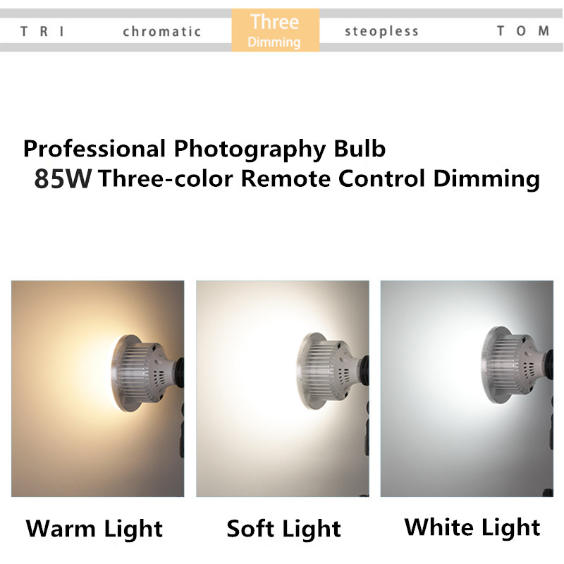 85W LED ถ่ายภาพหลอดไฟ E27 ฐานโ - Photography Bulb บทวิจารณ์และราคา