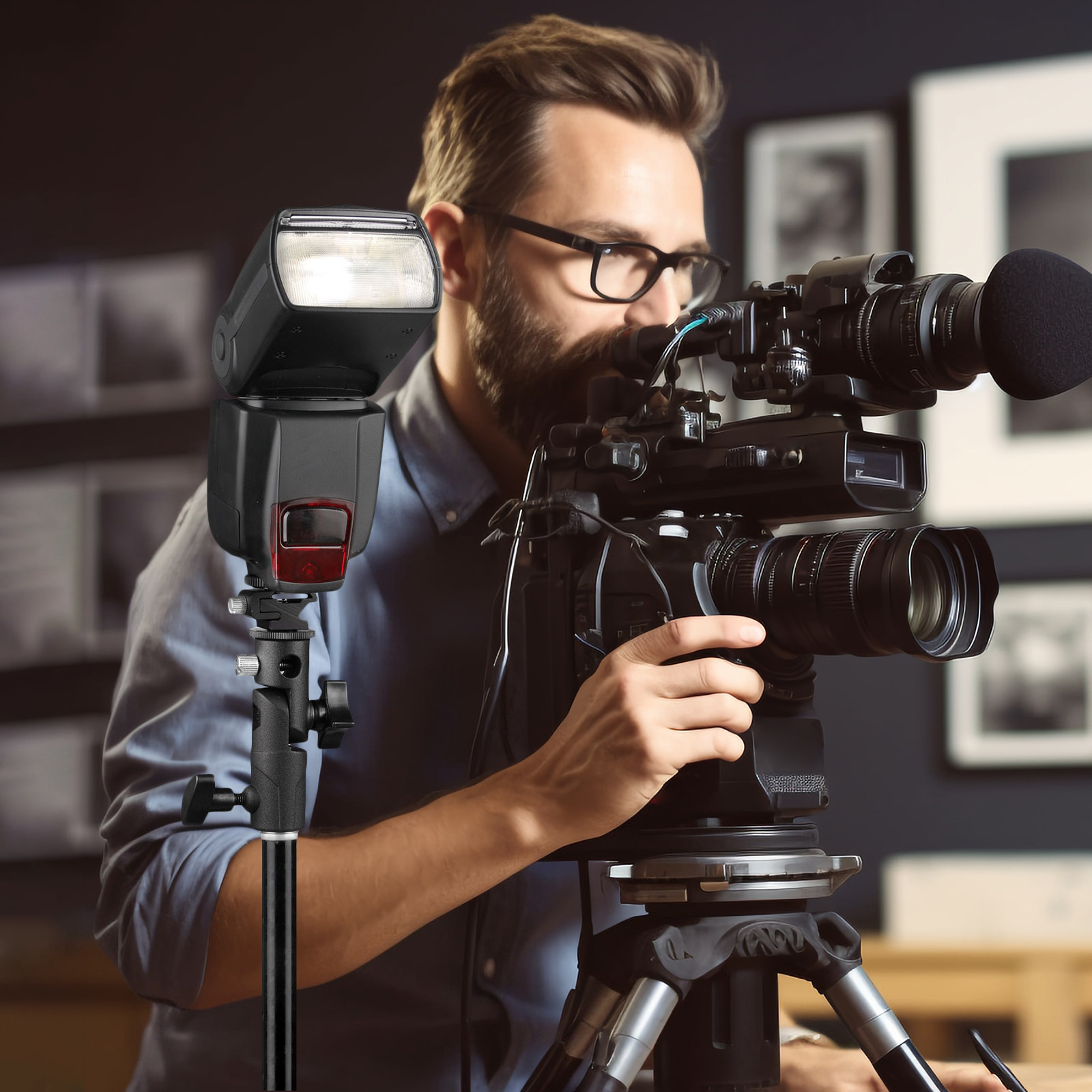 ขาตั้งแฟลชโลหะ ที่ยึดร่มหมุนได - Photography Umbrella Light บทวิจารณ์และราคา